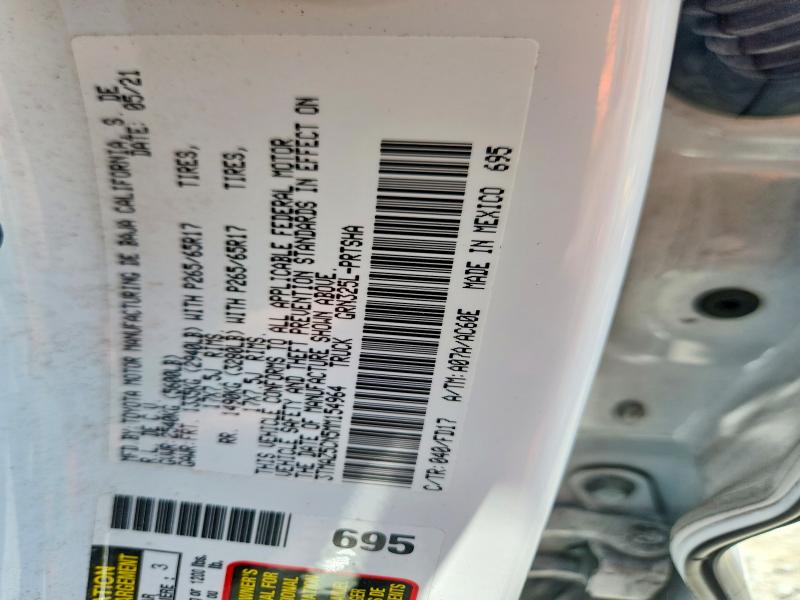 59192266 :رقم المزاد ، 3TMAZ5CN5MM154964 vin ، 2021 Toyota Tacoma مزاد بيع