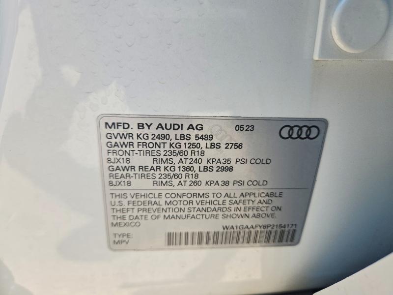 Продажа на аукционе авто 2023 Audi Q5, vin: WA1GAAFY6P2154171, номер лота: 55428656