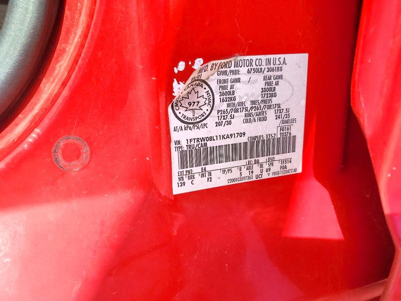 54922366 :رقم المزاد ، 1FTRW08L11KA91709 vin ، 2001 Ford F150 مزاد بيع