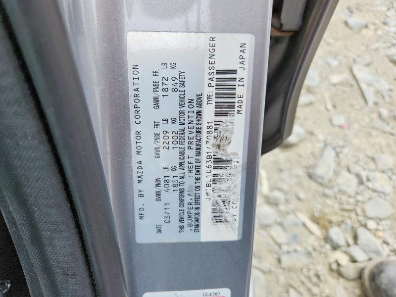 Aukcja sprzedaży 2011 Mazda 3, vin: JM1BL1U63B1470881, numer aukcji: 56509686