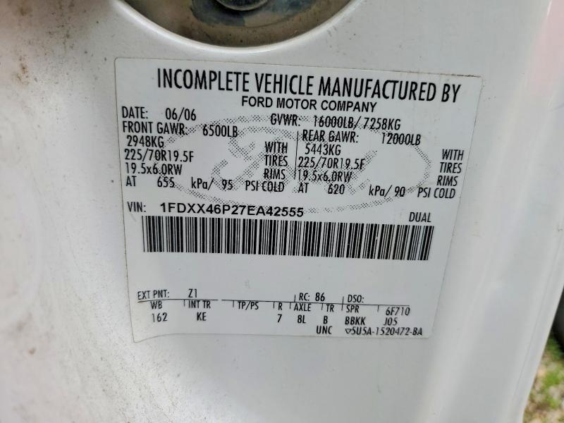 Продажа на аукционе авто 2007 Ford F450, vin: 1FDXX46P27EA42555, номер лота: 54821406