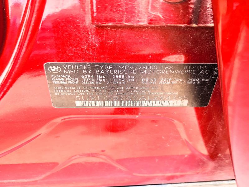 Продаж на аукціоні авто 2010 Bmw X6, vin: 5UXFG8C59ALZ94335, номер лоту: 58058926