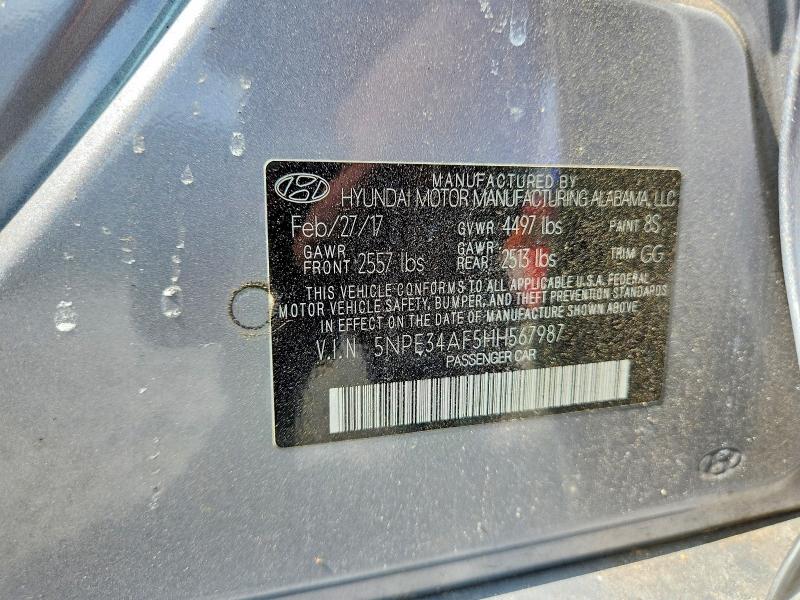 Продаж на аукціоні авто 2017 Hyundai Sonata, vin: 5NPE34AF5HH567987, номер лоту: 58978156