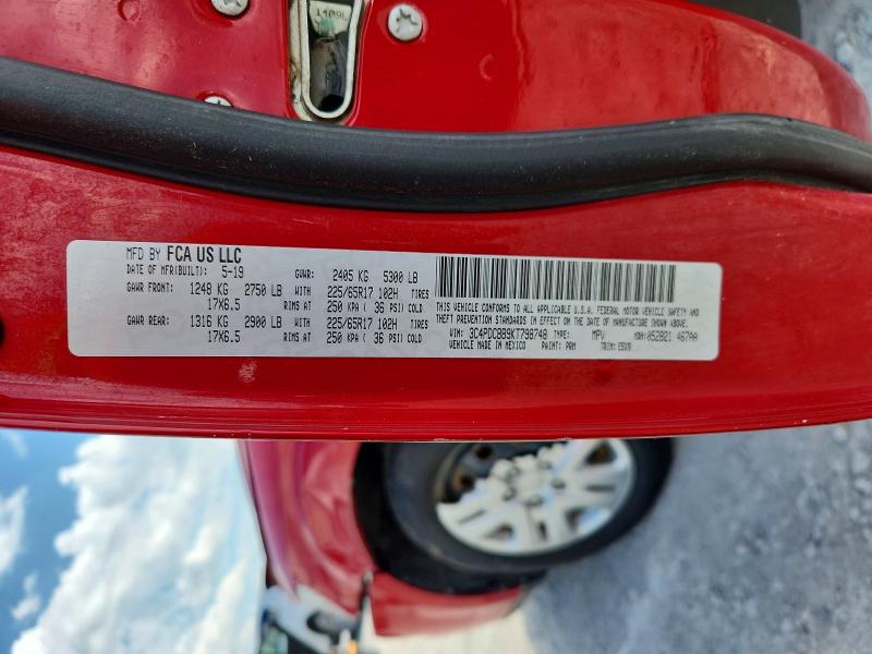 56708636 :رقم المزاد ، 3C4PDCBB9KT798748 vin ، 2019 Dodge Journey مزاد بيع