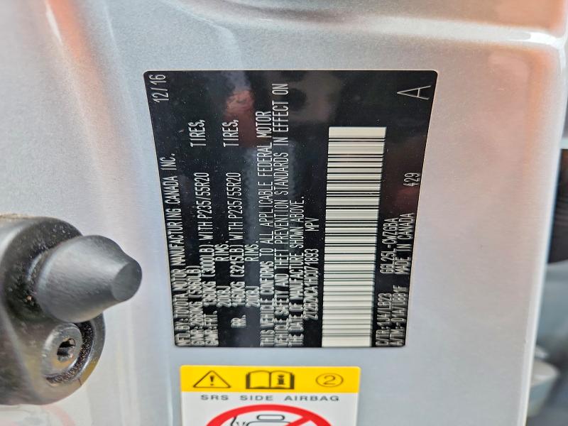 Продаж на аукціоні авто 2017 Lexus Rx 350, vin: 2T2BZMCA1HC071893, номер лоту: 58941806