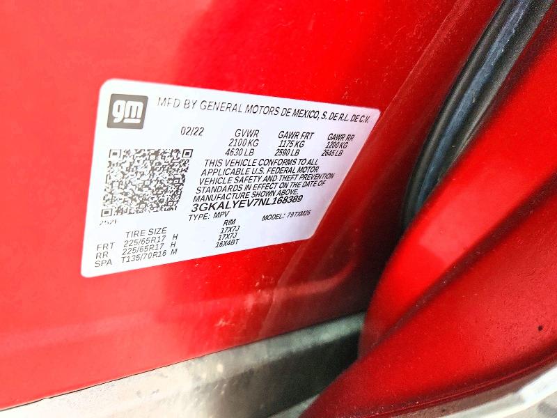 2022 Gmc Terrain მანქანა იყიდება აუქციონზე, vin: 3GKALYEV7NL168389, აუქციონის ნომერი: 56397736