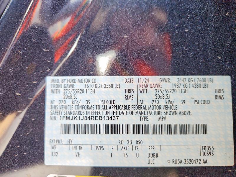Auction sale of the 2024 Ford Expedition, vin: 1FMJK1J84REB13437, lot number: 56532506