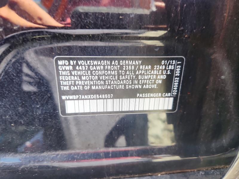 Продажа на аукционе авто 2013 Volkswagen Cc, vin: WVWBP7ANXDE548507, номер лота: 55330466
