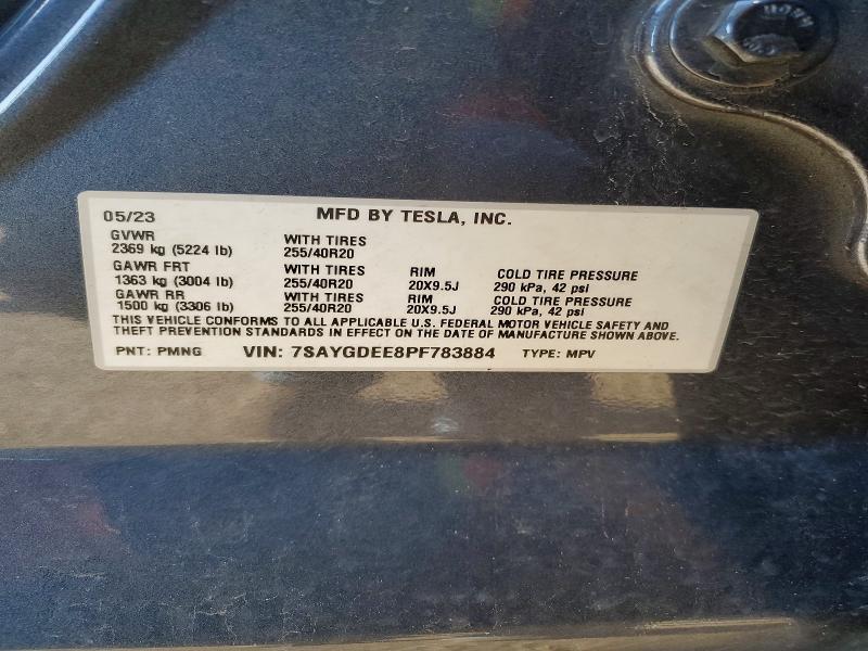 Продаж на аукціоні авто 2023 Tesla Model Y, vin: 7SAYGDEE8PF783884, номер лоту: 59129566