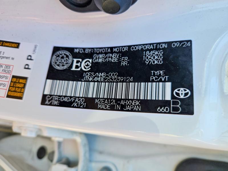 Продажа на аукционе авто 2025 Toyota Corolla, vin: JTNK4MBE2S3239124, номер лота: 58260106