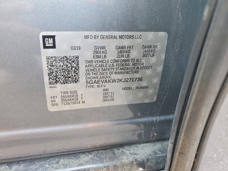 Aukcja sprzedaży 2019 Buick Enclave, vin: 5GAEVAKW2KJ271736, numer aukcji: 58980026
