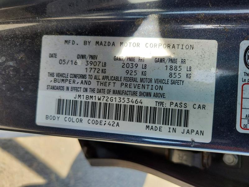 Aukcja sprzedaży 2016 Mazda 3, vin: JM1BM1W72G1353464, numer aukcji: 56526106