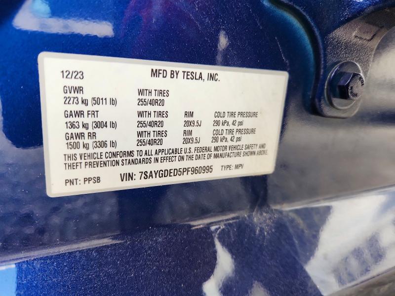 Aukcja sprzedaży 2023 Tesla Model Y, vin: 7SAYGDED5PF960995, numer aukcji: 56904596