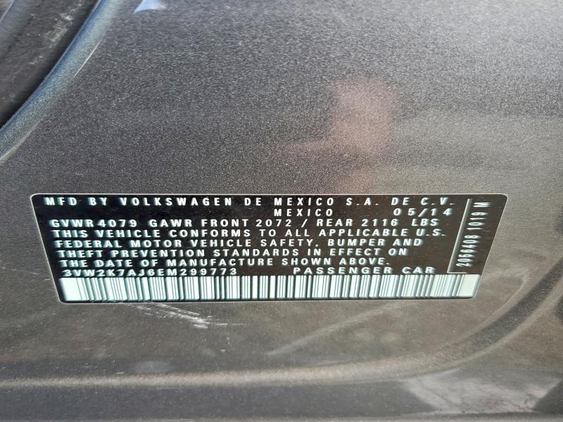 56745916 :رقم المزاد ، 3VW2K7AJ6EM299773 vin ، 2014 Volkswagen Jetta مزاد بيع