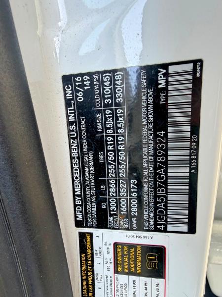 Продажа на аукционе авто 2016 Mercedes-benz Gle, vin: 4JGDA5JB7GA789324, номер лота: 55475646