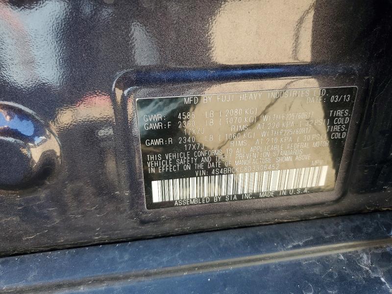 Продажа на аукционе авто 2013 Subaru Outback, vin: 4S4BRCKC8D3306452, номер лота: 55921976