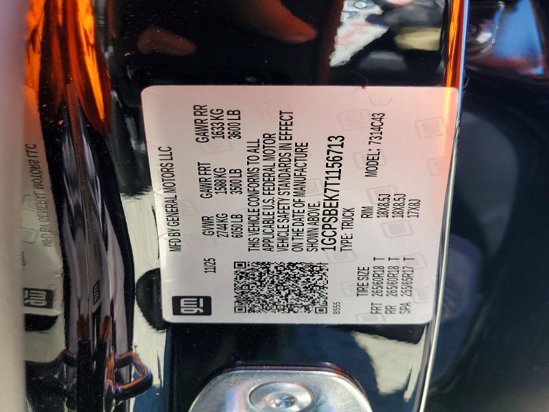 Aukcja sprzedaży 2026 Chevrolet Colorado, vin: 1GCPSBEK7T1156713, numer aukcji: 57240776