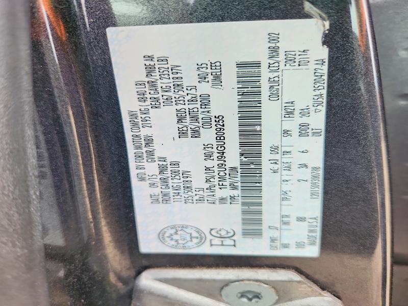 Продажа на аукционе авто 2016 Ford Escape, vin: 1FMCU9J94GUB09255, номер лота: 58721366