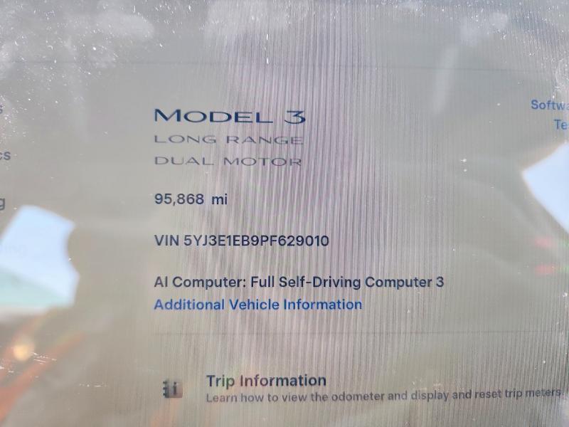 59062056 :رقم المزاد ، 5YJ3E1EB9PF629010 vin ، 2023 Tesla Model 3 مزاد بيع