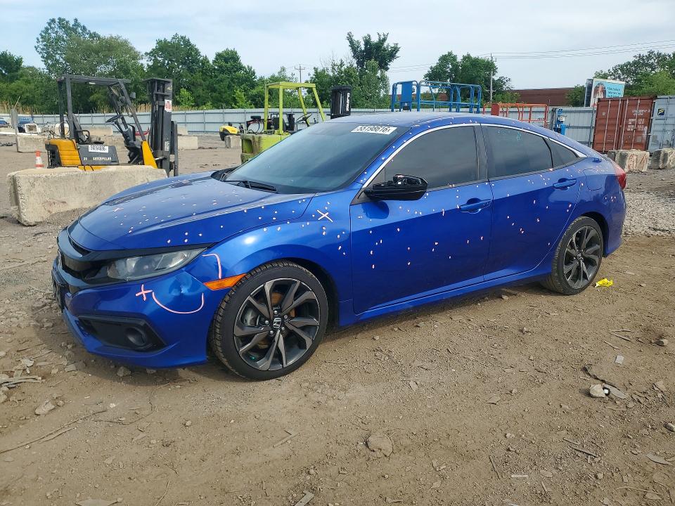 2020 Honda Civic მანქანა იყიდება აუქციონზე, vin: 2HGFC2F80LH549189, აუქციონის ნომერი: 55198616
