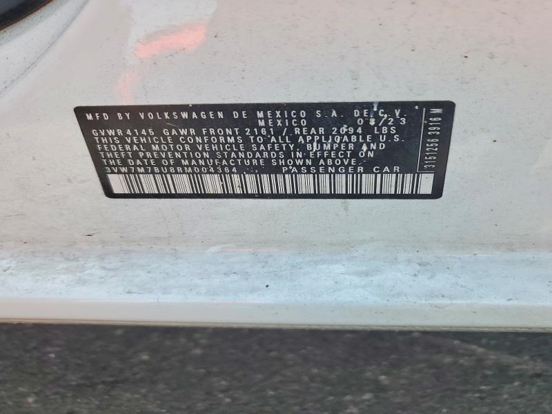 Aukcja sprzedaży 2024 Volkswagen Jetta, vin: 3VW7M7BU8RM004364, numer aukcji: 58898496