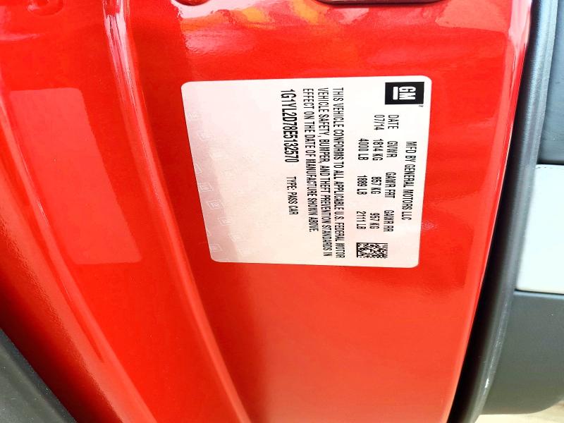 55366836 :رقم المزاد ، 1G1YL2D78E5132570 vin ، 2014 Chevrolet Corvette مزاد بيع