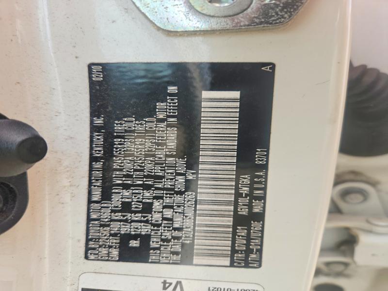 55924256 :رقم المزاد ، 4T3ZA3BB5AU026269 vin ، 2010 Toyota Venza مزاد بيع