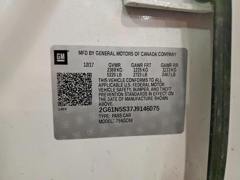 Aukcja sprzedaży 2018 Cadillac Xts, vin: 2G61N5S37J9146075, numer aukcji: 58625906