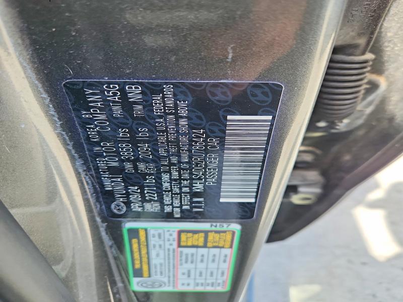 2024 Hyundai Elantra მანქანა იყიდება აუქციონზე, vin: KMHLS4DG2RU786424, აუქციონის ნომერი: 56619976