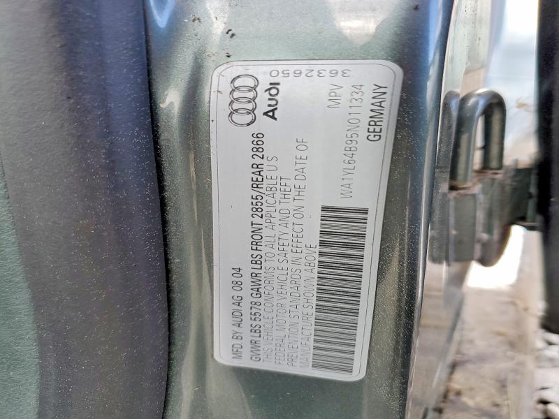 Aukcja sprzedaży 2006 Audi A6 Allroad, vin: WA1YL64B95N011334, numer aukcji: 58642806