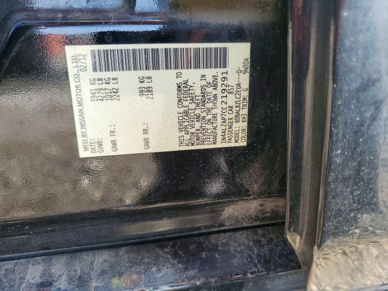 Aukcja sprzedaży 2012 Nissan Altima, vin: 1N4AL2AP7CC219291, numer aukcji: 56950556