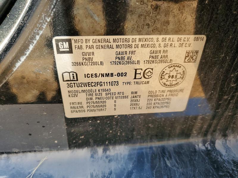 55407026 :رقم المزاد ، 3GTU2WEC2FG111073 vin ، 2015 Gmc Sierra مزاد بيع