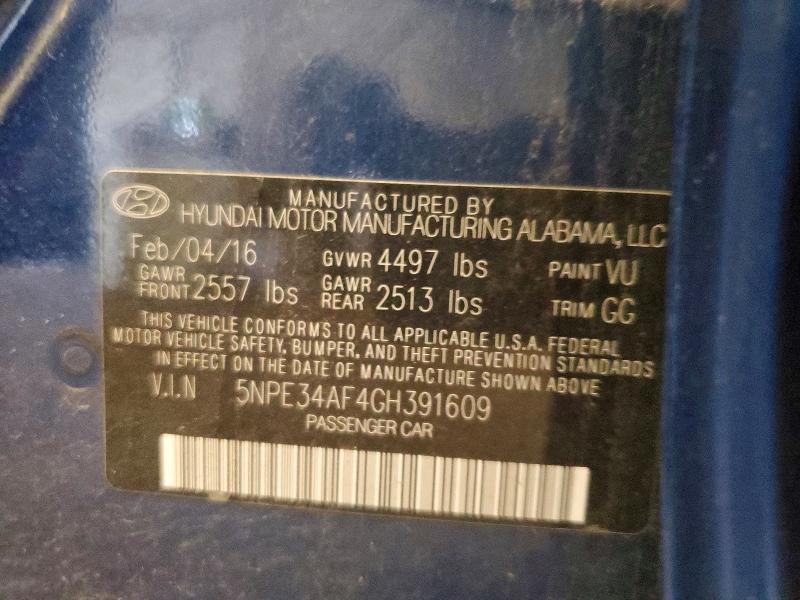 Aukcja sprzedaży 2016 Hyundai Sonata, vin: 5NPE34AF4GH391609, numer aukcji: 55952376