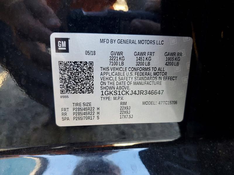 Продажа на аукционе авто 2018 Gmc Yukon, vin: 1GKS1CKJ4JR346647, номер лота: 55894056