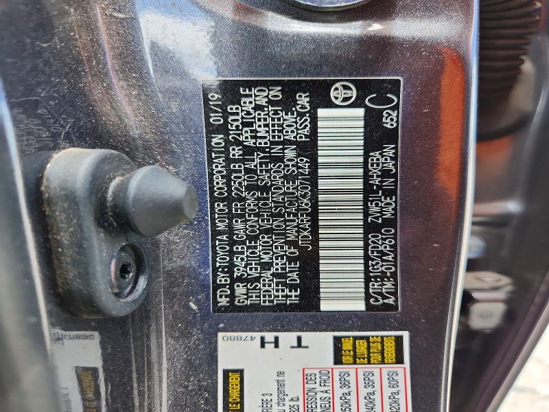 Продажа на аукционе авто 2019 Toyota Prius, vin: JTDKARFU6K3071449, номер лота: 56841006