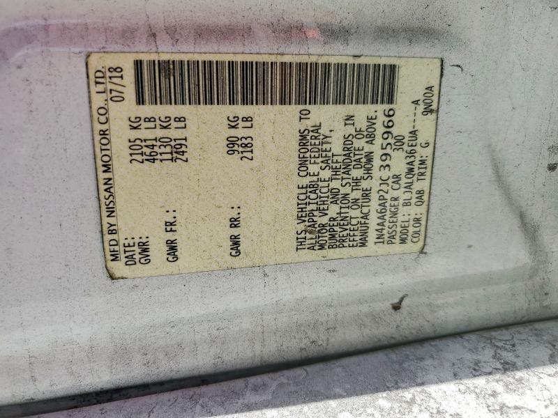 57692856 :رقم المزاد ، 1N4AA6AP2JC395966 vin ، 2018 Nissan Maxima مزاد بيع