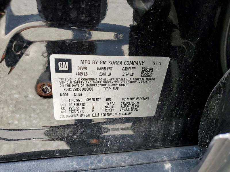 Продажа на аукционе авто 2020 Buick Encore, vin: KL4CJESB5LB086088, номер лота: 58405436