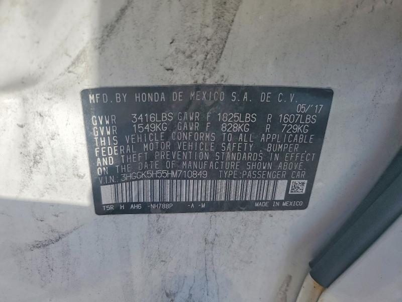 Продаж на аукціоні авто 2017 Honda Fit, vin: 3HGGK5H55HM710849, номер лоту: 57533026