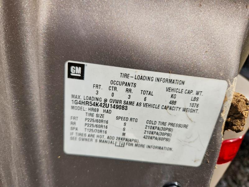 2002 Buick Lesabre მანქანა იყიდება აუქციონზე, vin: 1G4HR54K42U149083, აუქციონის ნომერი: 58608076