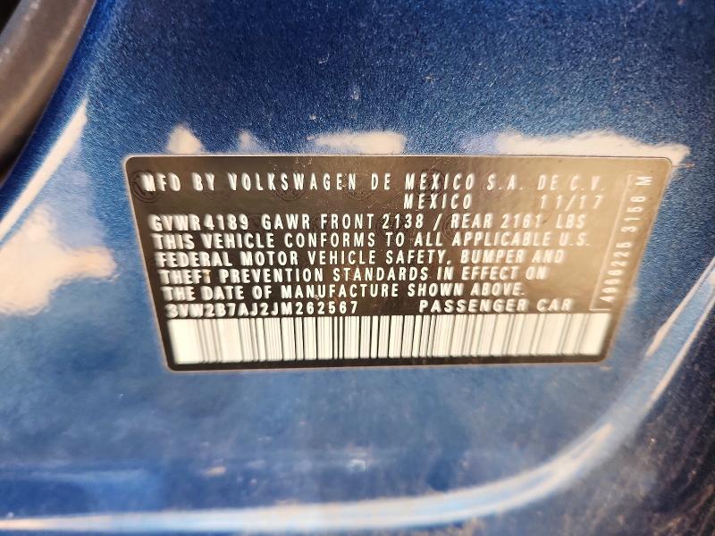 Aukcja sprzedaży 2018 Volkswagen Jetta, vin: 3VW2B7AJ2JM262567, numer aukcji: 57028546