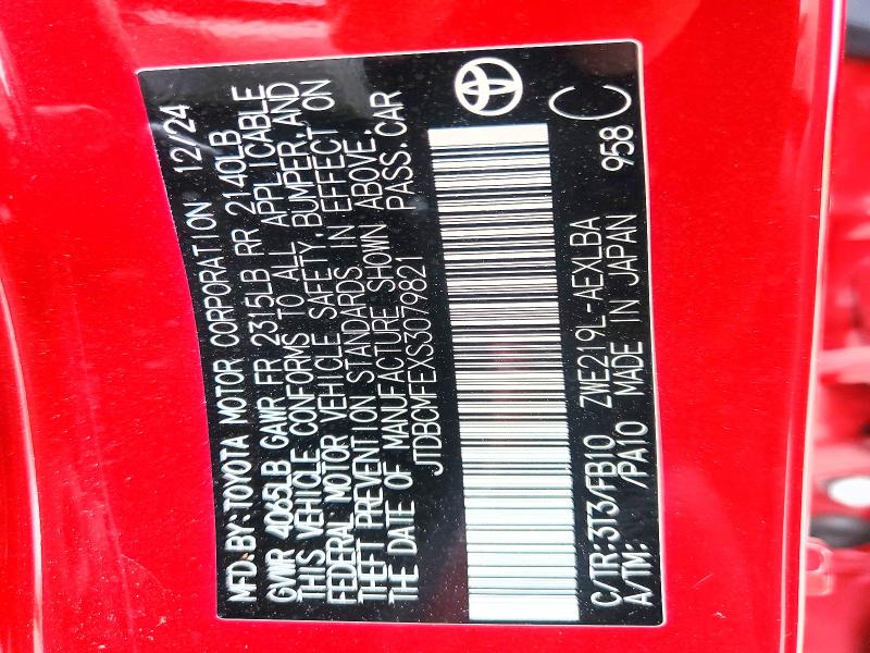 56112336 :رقم المزاد ، JTDBCMFEXS3079821 vin ، 2025 Toyota Corolla Hybrid مزاد بيع