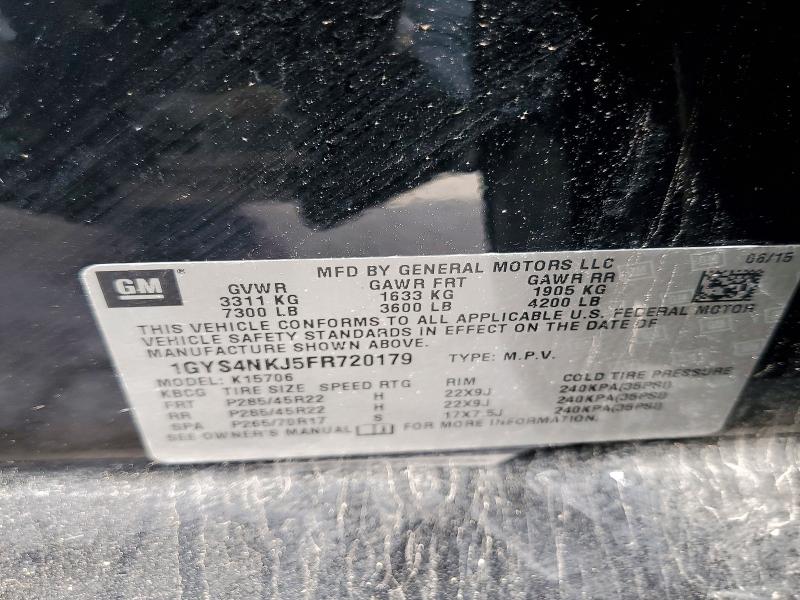Продажа на аукционе авто 2015 Cadillac Escalade, vin: 1GYS4NKJ5FR720179, номер лота: 56049526