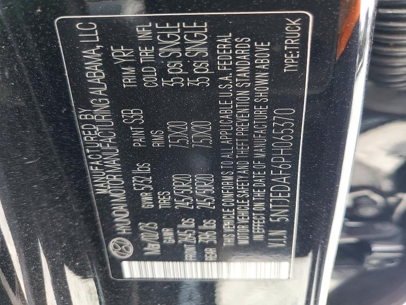 Aukcja sprzedaży 2023 Hyundai Santa Cruz, vin: 5NTJEDAF6PH065370, numer aukcji: 56478416