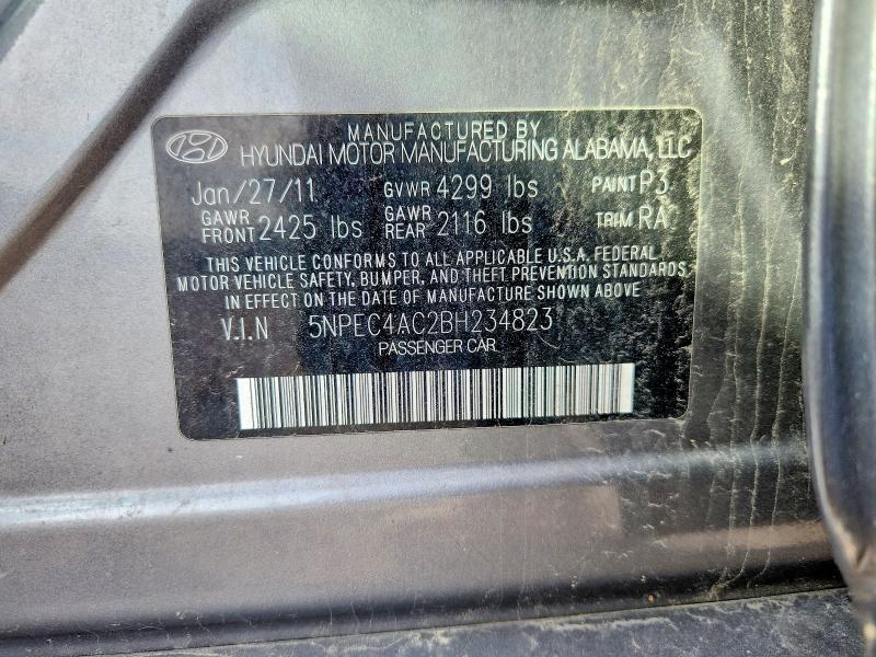 Продаж на аукціоні авто 2011 Hyundai Sonata, vin: 5NPEC4AC2BH234823, номер лоту: 55651076
