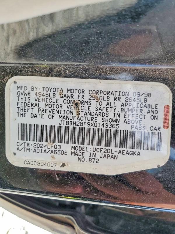 Продажа на аукционе авто 1999 Lexus Ls, vin: JT8BH28F9X0143365, номер лота: 58085696