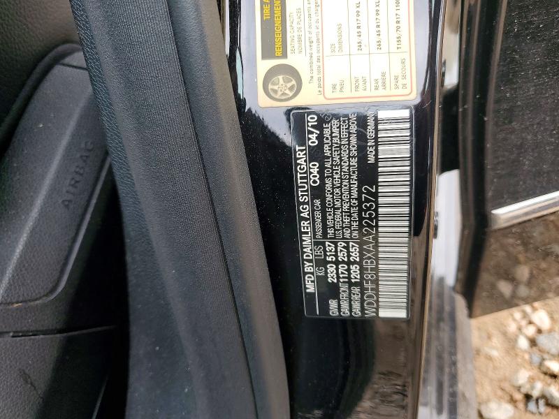 Aukcja sprzedaży 2010 Mercedes-benz E, vin: WDDHF8HBXAA225372, numer aukcji: 55455156