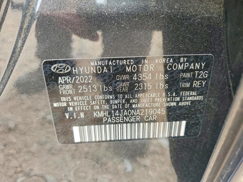 Продаж на аукціоні авто 2022 Hyundai Sonata, vin: KMHL14JA0NA219045, номер лоту: 58942926