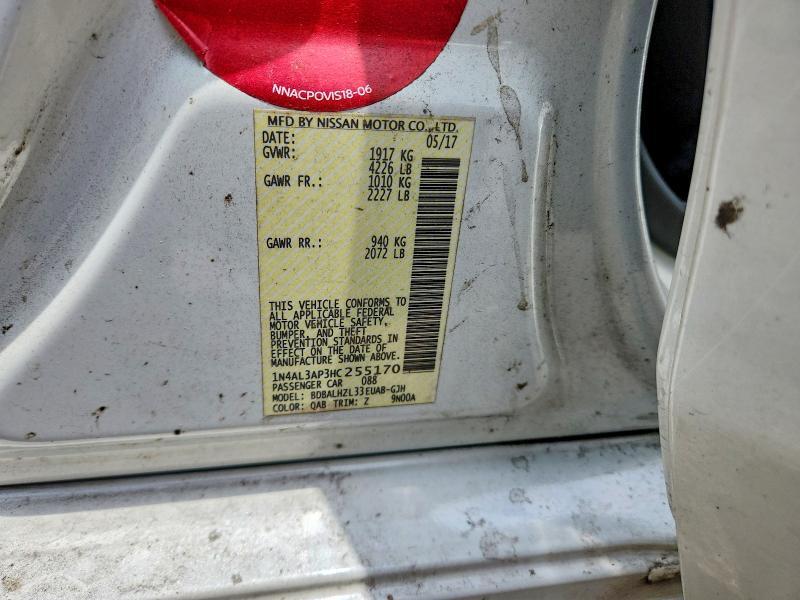 58138406 :رقم المزاد ، 1N4AL3AP3HC255170 vin ، 2017 Nissan Altima مزاد بيع