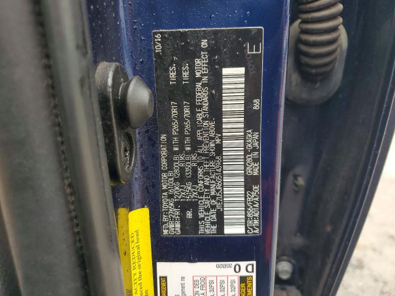 Aukcja sprzedaży 2016 Toyota 4runner, vin: JTEZU5JR6G5143968, numer aukcji: 57519036