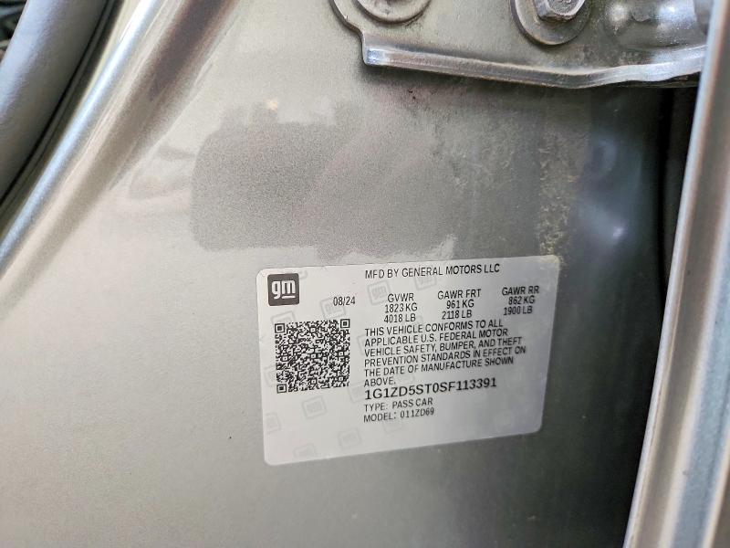 57876416 :رقم المزاد ، 1G1ZD5ST0SF113391 vin ، 2025 Chevrolet Malibu مزاد بيع
